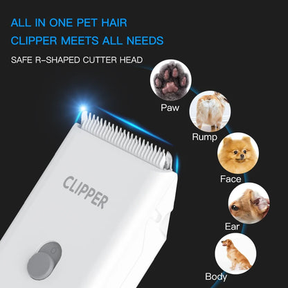 Dog Hair Clipper Cordless Rechargeable Pet Grooming Trimmer Low Noise