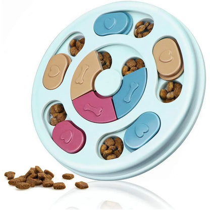 Dog Puzzle Slow Feeder Interactive IQ Toy Food Dispenser Bowl