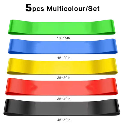 Resistance Bands Set Yoga Pilates Gym Fitness Elastic Exercise Bands AU