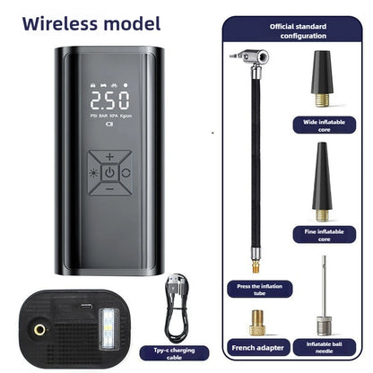 Portable Air Compressor 150PSI Wireless Tyre Inflator LED Display Car Bike