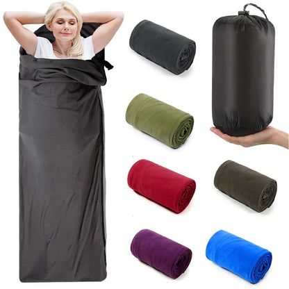 Fleece Sleeping Bag Liner Lightweight Portable 180cm Camping Travel Sheet