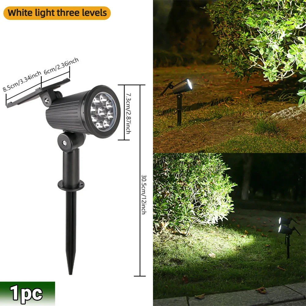 Solar Spot Lights 9 LED RGB Waterproof IP65 Adjustable Garden Outdoor