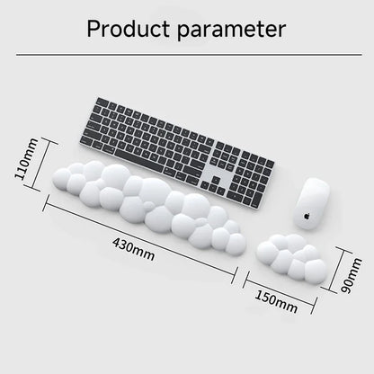 Ergonomic Wrist Rest Mouse Pad Cloud Shape Keyboard Support Office Gaming