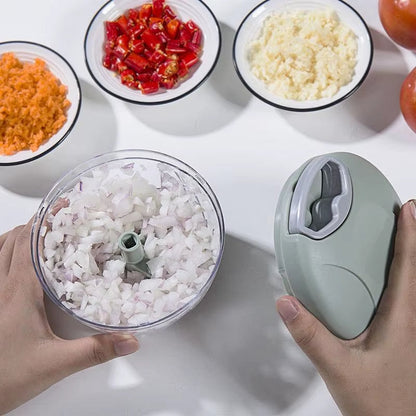 Manual Meat Mincer Vegetable Chopper 500ml 900ml Garlic Press Stainless Steel