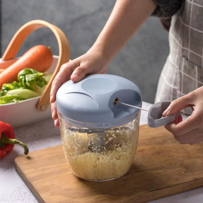 Manual Meat Mincer Vegetable Chopper 500ml 900ml Garlic Press Stainless Steel