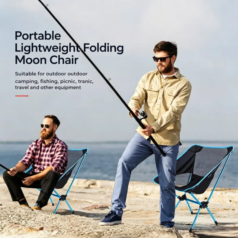 Ultralight Folding Moon Chair | Compact Camping Beach Fishing Chair