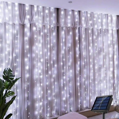 3x1m LED Curtain Lights – 100/200/300 LED, 8 Modes, Warm/White/Multicolor