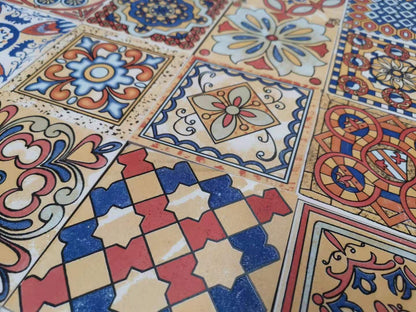 100pcs/box Retro Tiles Bathroom Kitchen Home Decor Wall Art Tiles