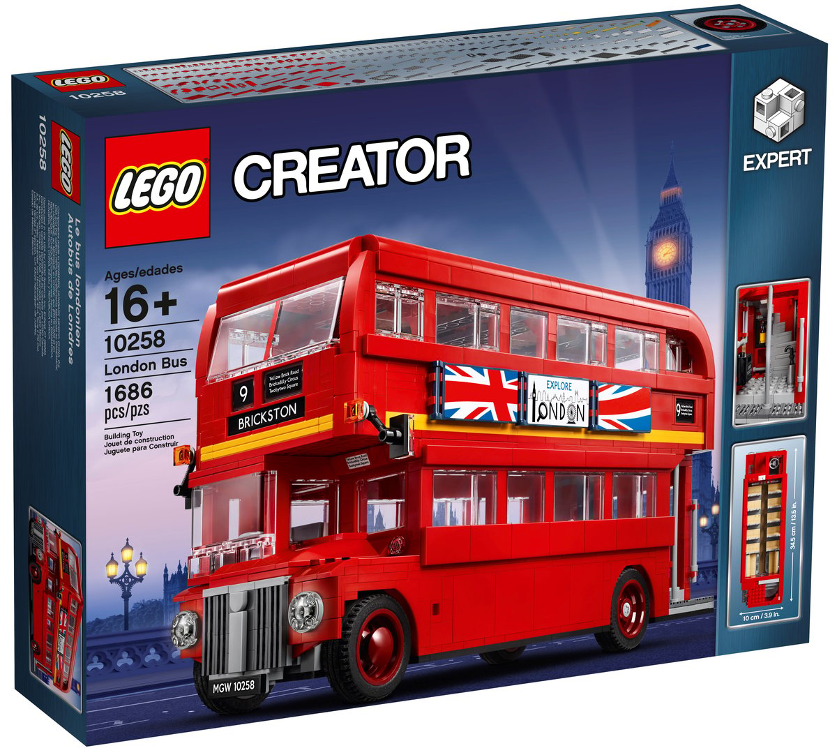 LEGO Creator Expert 10258 London Bus | 1,686 Pieces | Retired Collectible