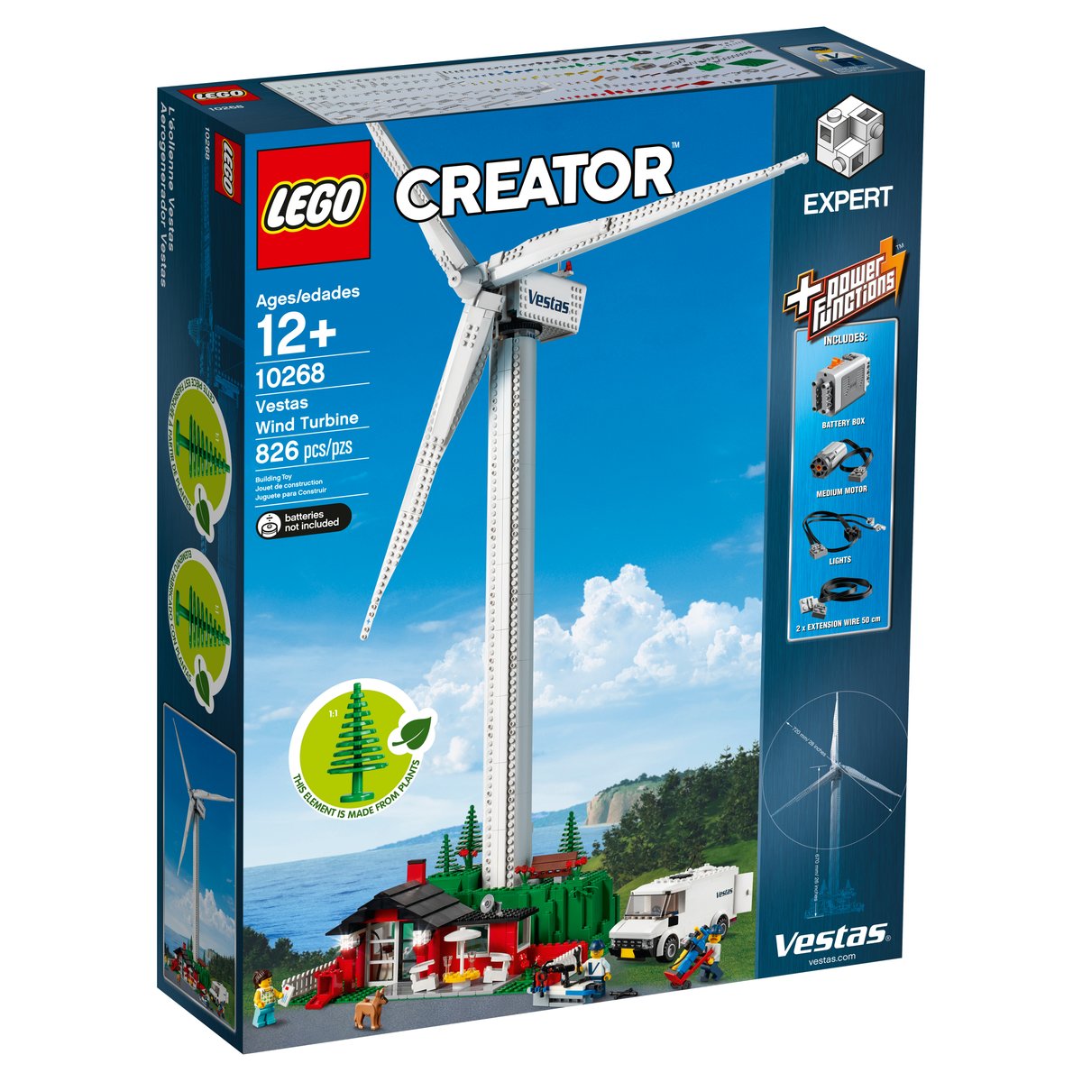 LEGO Creator Expert 10268 Vestas Wind Turbine | 826 Pieces | Official Vestas