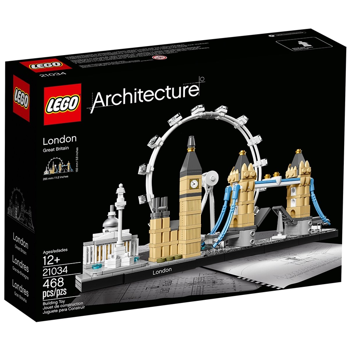 LEGO Architecture 21034 London Skyline | 468 Pieces | Big Ben Tower Bridge