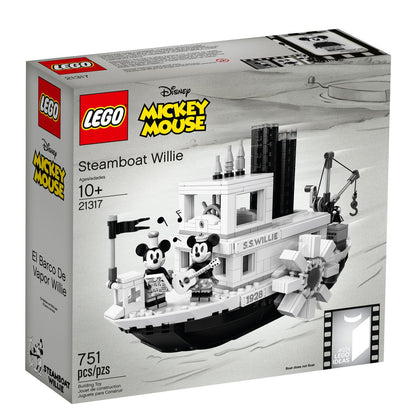 LEGO Ideas 21317 Steamboat Willie | 751 Pieces | Mickey Mouse | Music Box