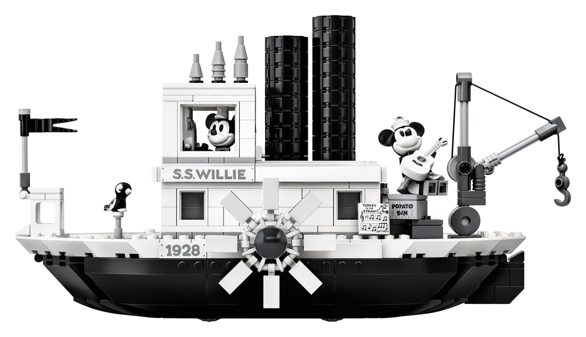 LEGO Ideas 21317 Steamboat Willie | 751 Pieces | Mickey Mouse | Music Box
