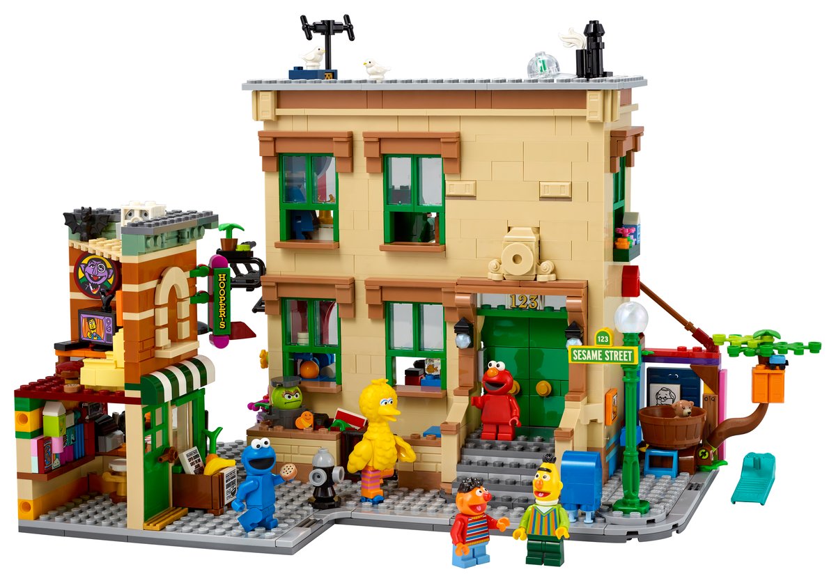 LEGO Ideas 21324 123 Sesame Street | 1,367 Pieces | 7 Characters | Retired