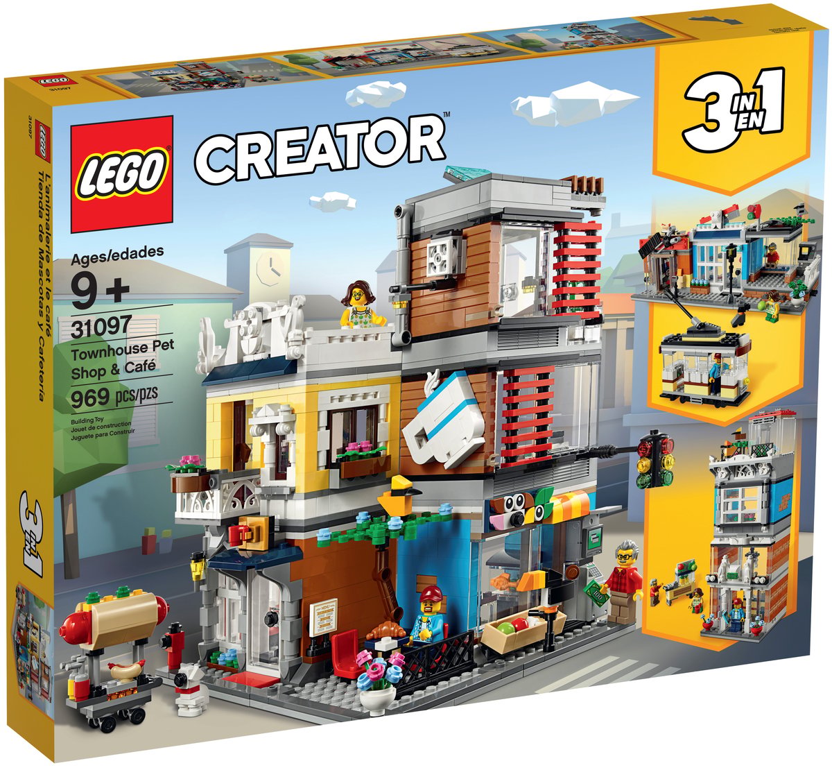 LEGO Creator 31097 Townhouse Pet Shop & Café | 969 Pieces | 3-in-1