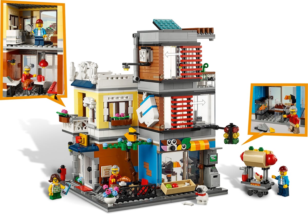 LEGO Creator 31097 Townhouse Pet Shop & Café | 969 Pieces | 3-in-1
