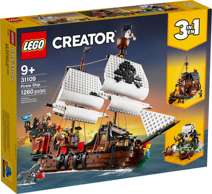 LEGO Creator 31109 Pirate Ship | 1,264 Pieces | 4 Minifigures | 3-in-1
