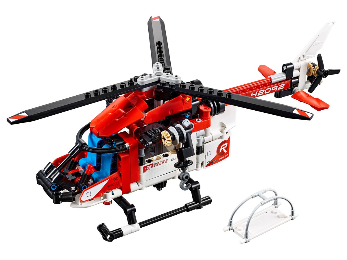 LEGO Technic 42092 Rescue Helicopter | 325 Pieces | Spinning Rotors | Winch