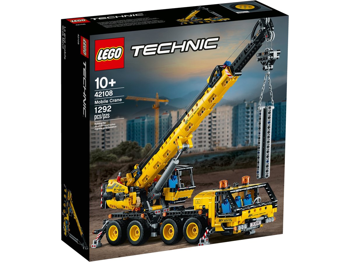 LEGO Technic 42108 Mobile Crane | 1,292 Pieces | Extending Boom | Outriggers