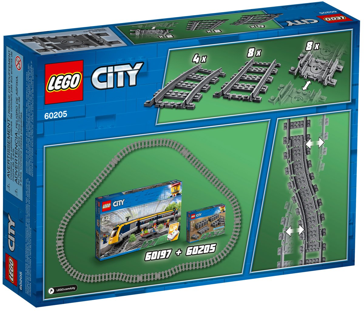 LEGO City 60205 Train Tracks | 32 Track Sections | Straight & Curved