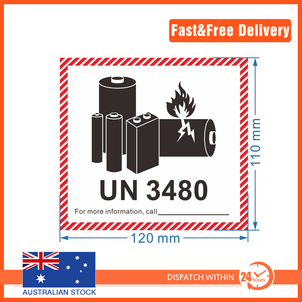 Lithium Battery Shipping Labels – UN3481 UN3480 Compliant Stickers 12x11cm | Stationery & Office - Image 36